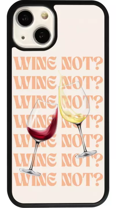 iPhone 13 Case Hülle - Silikon schwarz Wine not