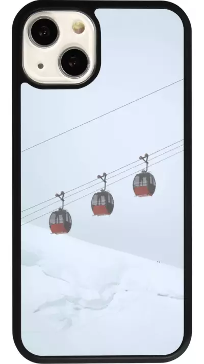 iPhone 13 Case Hülle - Silikon schwarz Winter 22 ski lift