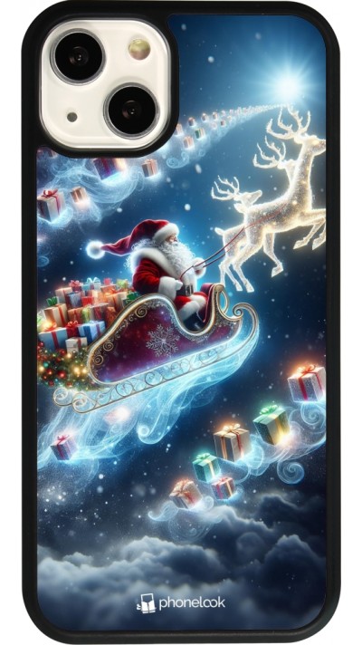 iPhone 13 Case Hülle - Silikon schwarz Weihnachten 2023 Verzauberter Weihnachtsmann
