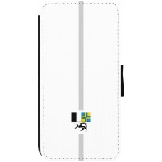 iPhone 13 Case Hülle - Wallet schwarz Kanton GR weiss
