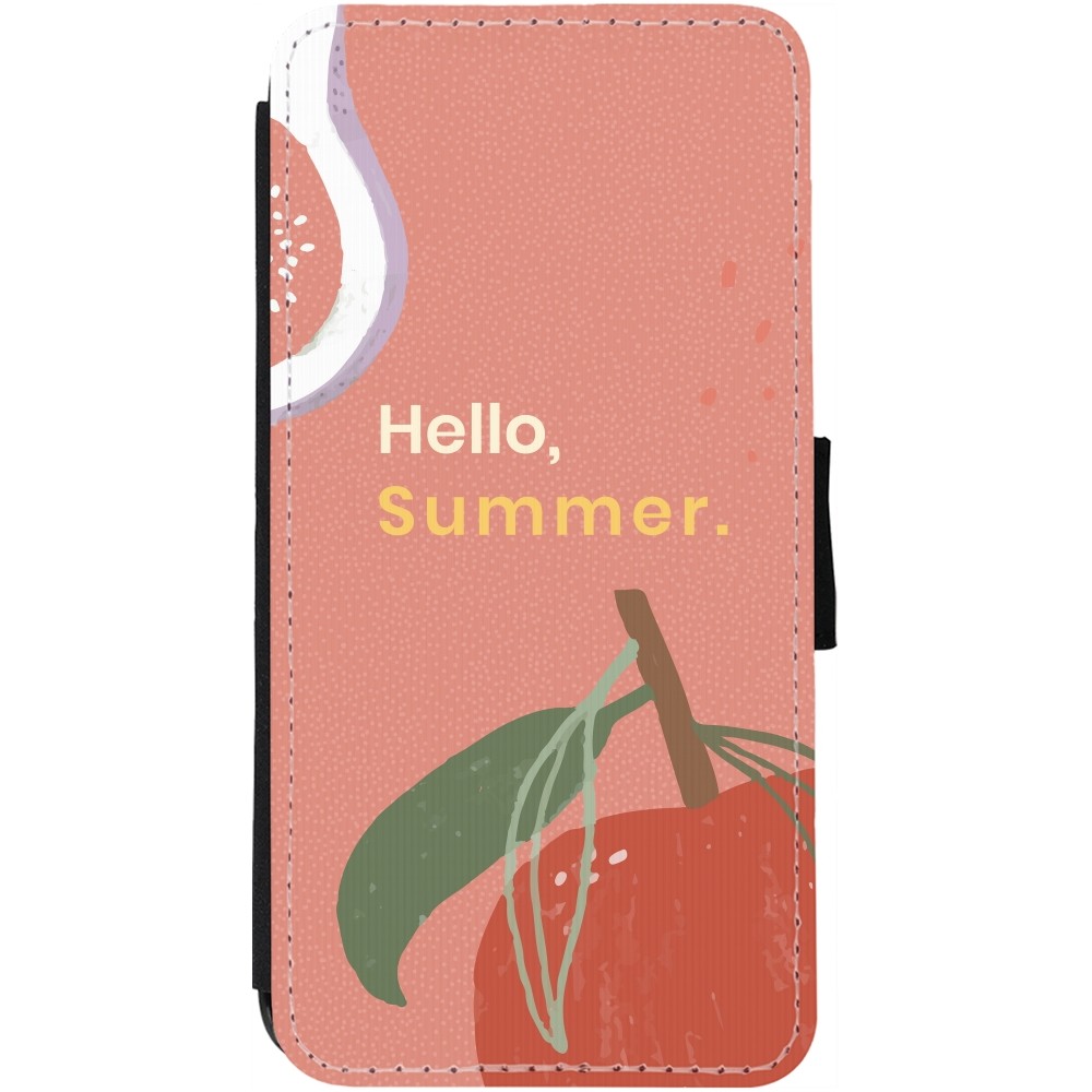 iPhone 13 Case Hülle - Wallet schwarz Summer 2025 Hello summer