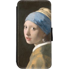 iPhone 13 Case Hülle - Wallet schwarz Kunstbild - Das Mädchen mit dem Perlenohrring - Jan Vermeer