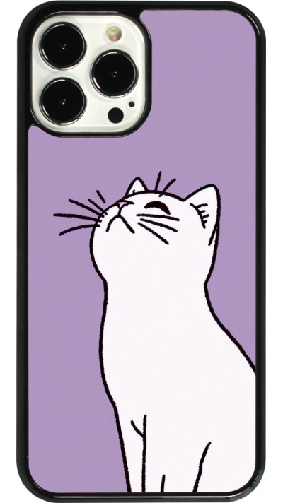 iPhone 13 Pro Max Case Hülle - Chat auf lila Hintergrund