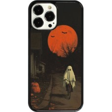 iPhone 13 Pro Max Case Hülle - Halloween 2025 Ghost on a bicycle