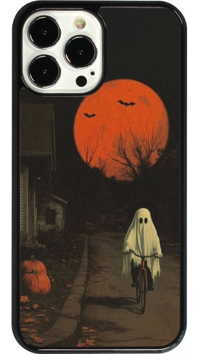 iPhone 13 Pro Max Case Hülle - Halloween 2025 Ghost on a bicycle
