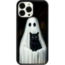 iPhone 13 Pro Max Case Hülle - Halloween 2025 Ghost with black cat