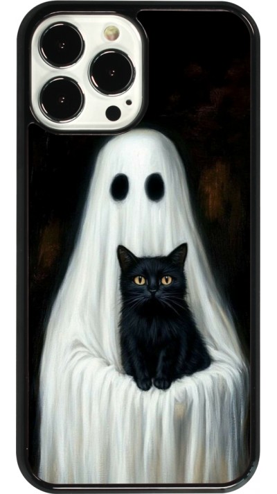 iPhone 13 Pro Max Case Hülle - Halloween 2025 Ghost with black cat
