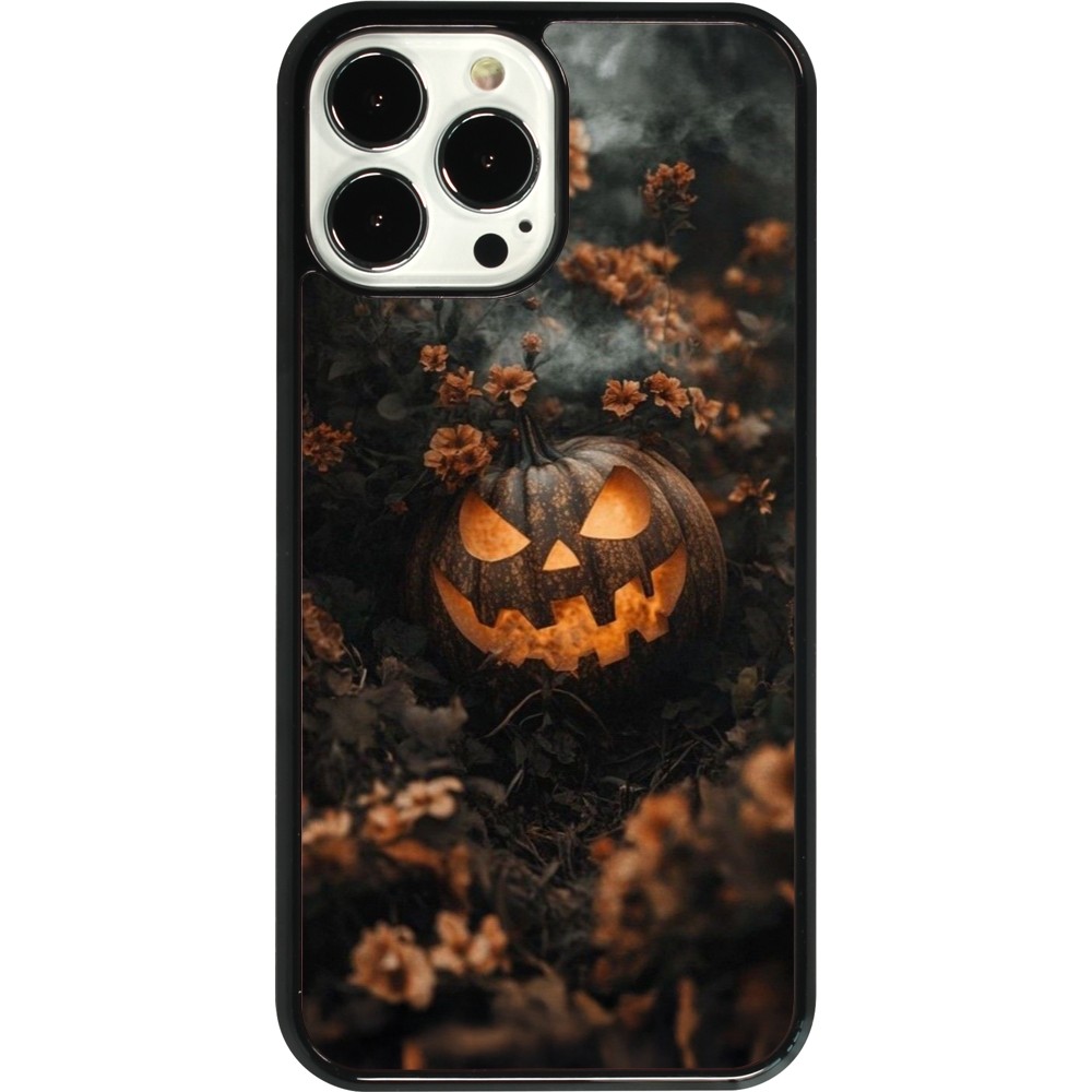 iPhone 13 Pro Max Case Hülle - Halloween 2025 Pumpkin with flowers