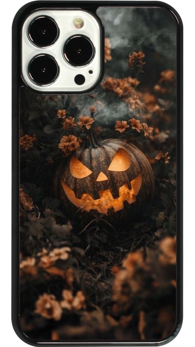iPhone 13 Pro Max Case Hülle - Halloween 2025 Pumpkin with flowers