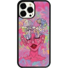 iPhone 13 Pro Max Case Hülle - Psychedelic pink mushroom