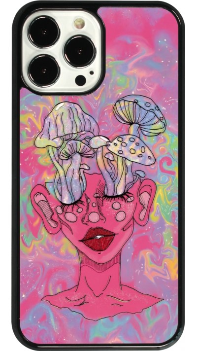 Coque iPhone 13 Pro Max - Psychedelic pink mushroom