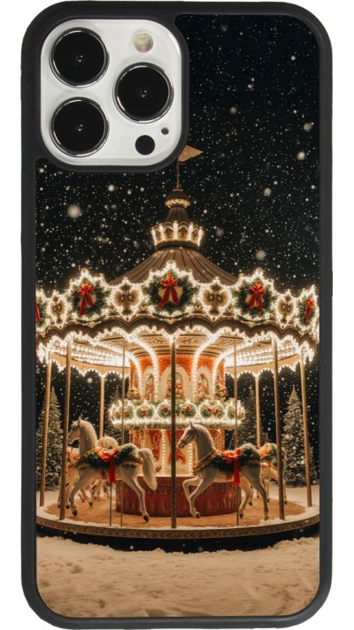 Coque iPhone 13 Pro Max - Silicone rigide noir Christmas 25 Carousel