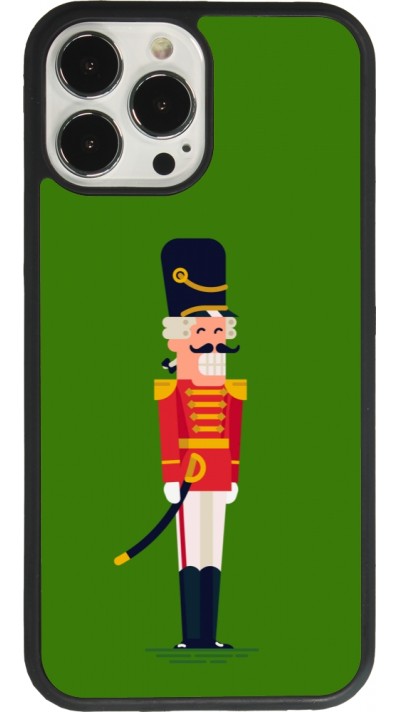 Coque iPhone 13 Pro Max - Silicone rigide noir Christmas 25 Nutcracker Green