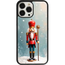 iPhone 13 Pro Max Case Hülle - Silikon schwarz Christmas 25 Nutcracker Snow