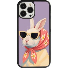 iPhone 13 Pro Max Case Hülle - Silikon schwarz Easter 2026 Rabbit with scarf