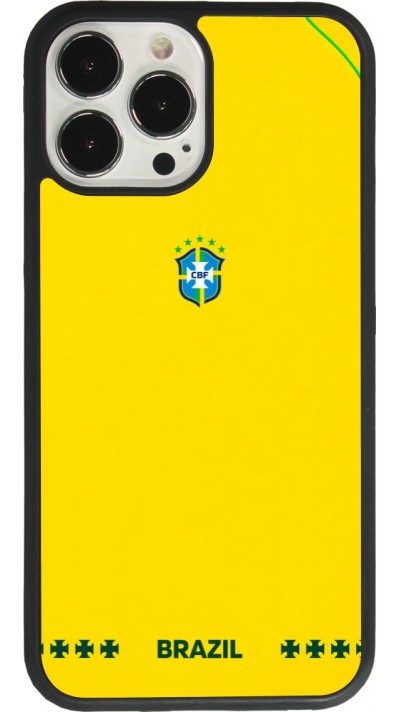 iPhone 13 Pro Max Case Hülle - Silikon schwarz Brasilien 2026 personalisierbares Fussballtrikot