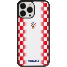 iPhone 13 Pro Max Case Hülle - Silikon schwarz Kroatien 2026 personalisierbares Fussballtrikot
