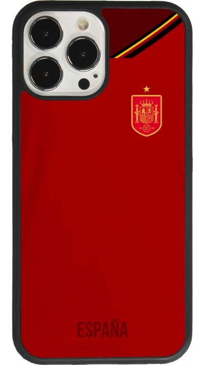 iPhone 13 Pro Max Case Hülle - Silikon schwarz Spanien 2022 personalisierbares Fußballtrikot