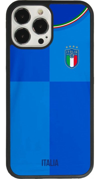 iPhone 13 Pro Max Case Hülle - Silikon schwarz Italien 2022 personalisierbares Fußballtrikot