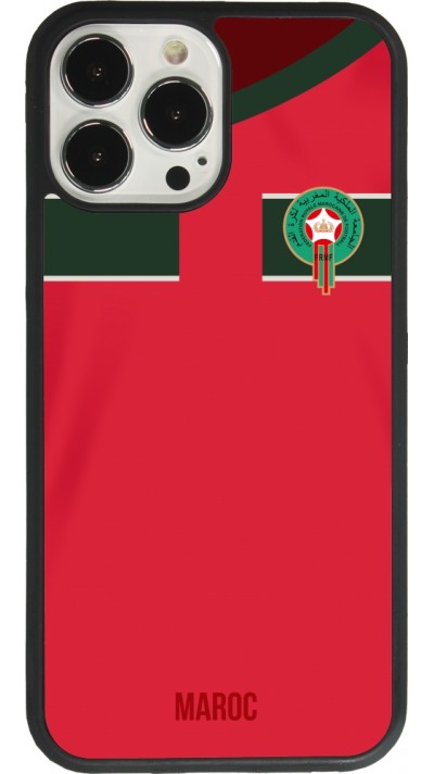 iPhone 13 Pro Max Case Hülle - Silikon schwarz Marokko 2022 personalisierbares Fussballtrikot