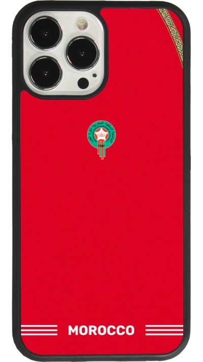 iPhone 13 Pro Max Case Hülle - Silikon schwarz Marokko 2026 personalisierbares Fussballtrikot