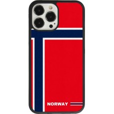 iPhone 13 Pro Max Case Hülle - Silikon schwarz Norwegen 2026 personalisierbares Fussballtrikot
