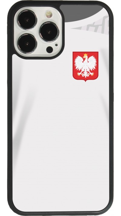 iPhone 13 Pro Max Case Hülle - Silikon schwarz Polen 2022 personalisierbares Fussballtrikot