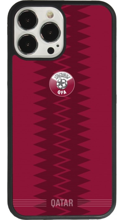 iPhone 13 Pro Max Case Hülle - Silikon schwarz Qatar 2026 personalisierbares Fussballtrikot