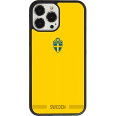 iPhone 13 Pro Max Case Hülle - Silikon schwarz Schweden 2026 personalisierbares Fussballtrikot