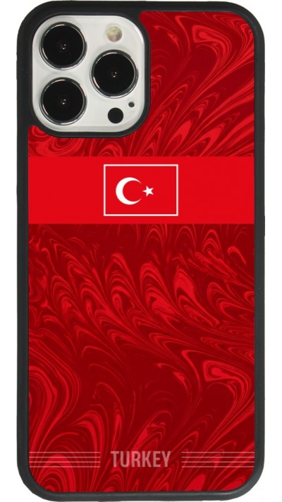 iPhone 13 Pro Max Case Hülle - Silikon schwarz Türkei 2026 personalisierbares Fussballtrikot