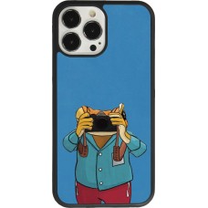 iPhone 13 Pro Max Case Hülle - Silikon schwarz Frog with camera DTMF