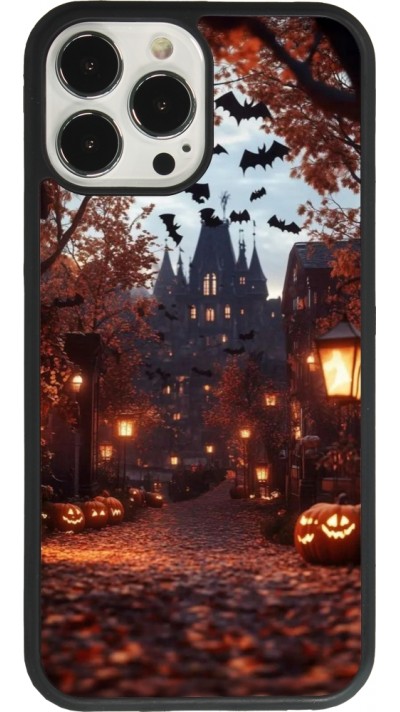 iPhone 13 Pro Max Case Hülle - Silikon schwarz Halloween 2025 Haunted house