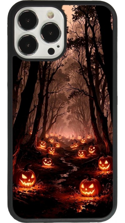 iPhone 13 Pro Max Case Hülle - Silikon schwarz Halloween 2025 Road of Terrifying Pumpkins