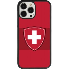 iPhone 13 Pro Max Case Hülle - Silikon schwarz Hockey World Championship Ecusson Suisse
