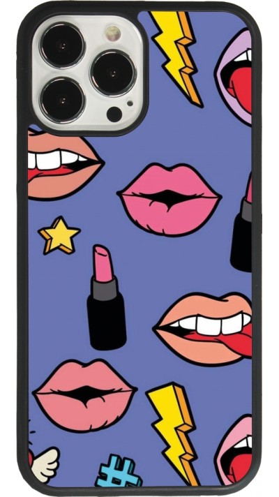 iPhone 13 Pro Max Case Hülle - Silikon schwarz Lips and lipgloss