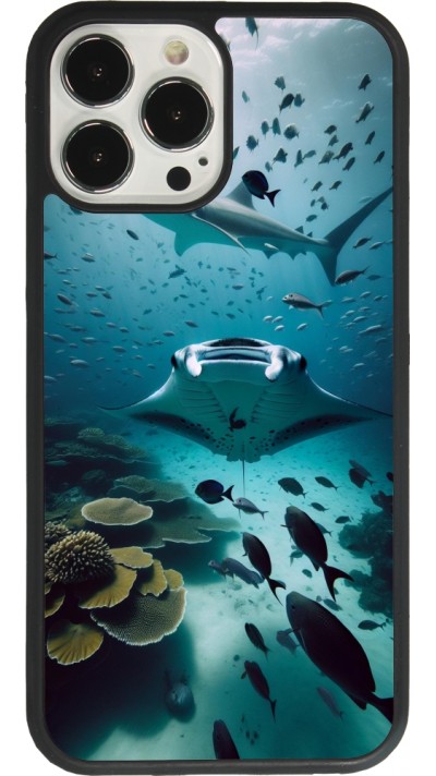 iPhone 13 Pro Max Case Hülle - Silikon schwarz Manta Lagune Reinigung