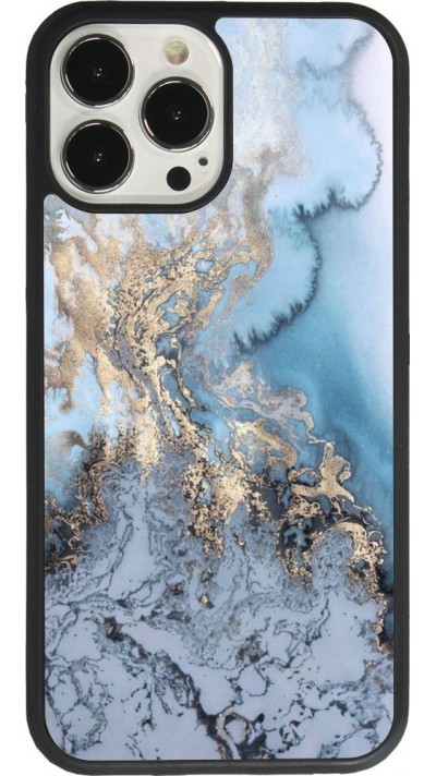 iPhone 13 Pro Max Case Hülle - Silikon schwarz Marble 04