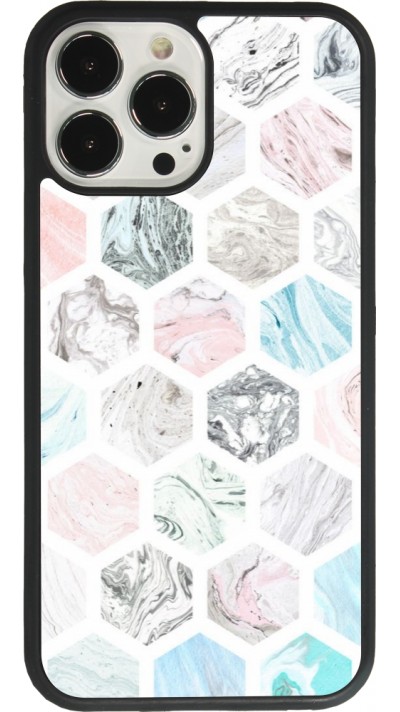 iPhone 13 Pro Max Case Hülle - Silikon schwarz Marble Everything