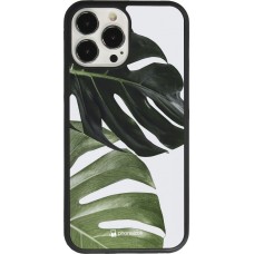 iPhone 13 Pro Max Case Hülle - Silikon schwarz Monstera Plant