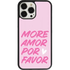 iPhone 13 Pro Max Case Hülle - Silikon schwarz More amor porfavor