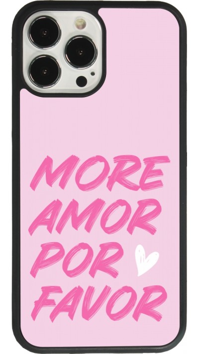 iPhone 13 Pro Max Case Hülle - Silikon schwarz More amor porfavor