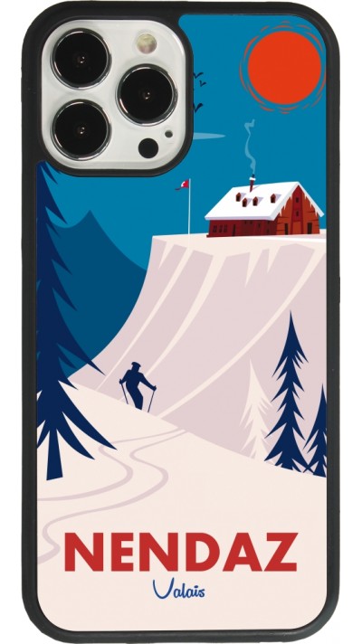 iPhone 13 Pro Max Case Hülle - Silikon schwarz Nendaz Cabane Ski