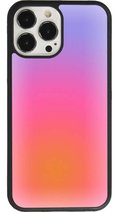 iPhone 13 Pro Max Case Hülle - Silikon schwarz Orange Pink Blue Gradient