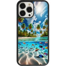 iPhone 13 Pro Max Case Hülle - Silikon schwarz Strandparadies