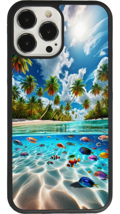 iPhone 13 Pro Max Case Hülle - Silikon schwarz Strandparadies