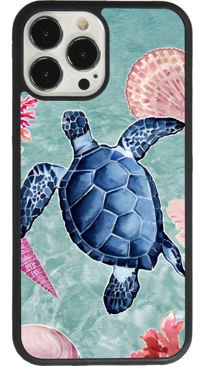 iPhone 13 Pro Max Case Hülle - Silikon schwarz Preppy Turtle