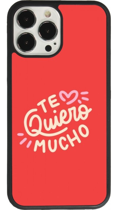iPhone 13 Pro Max Case Hülle - Silikon schwarz Saint Valentines Day 26 Te quiero mucho