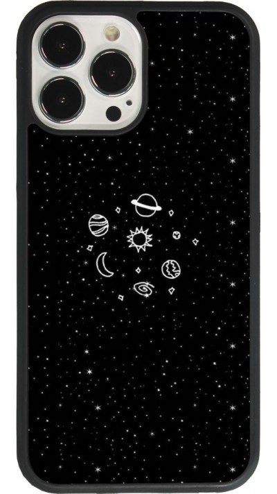 iPhone 13 Pro Max Case Hülle - Silikon schwarz Space Doodle