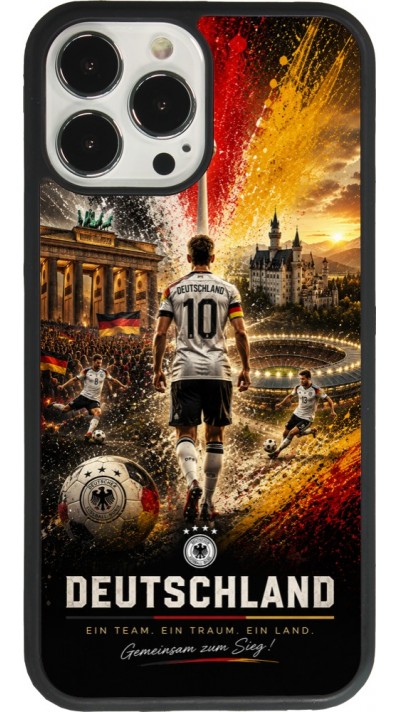 iPhone 13 Pro Max Case Hülle - Silikon schwarz Fussball Deutschland splash 2026