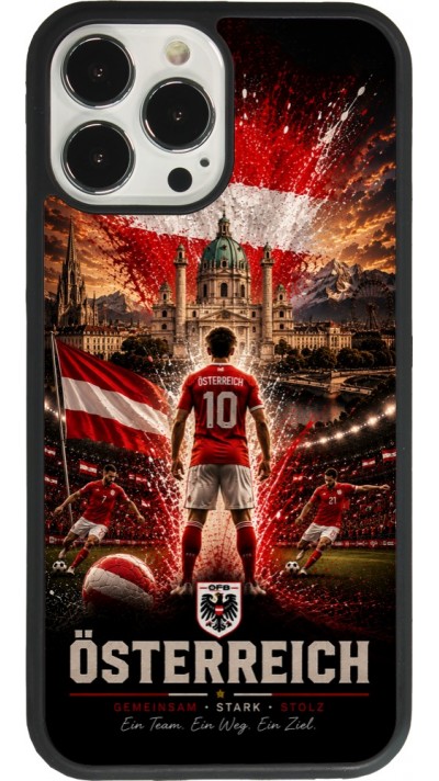 iPhone 13 Pro Max Case Hülle - Silikon schwarz Fussball Österreich splash 2026
